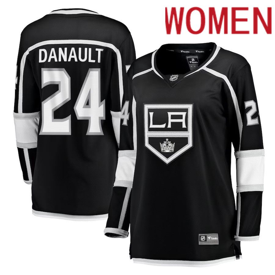 Women Los Angeles Kings 24 Phillip Danault Fanatics Branded Black Breakaway Player NHL Jersey